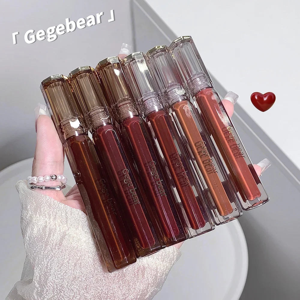 ลิปกลอส Ge Bear ที่เคลือบด้านไม่ซีดจางง่ายลิปกลอสโคลนไฮเอนด์