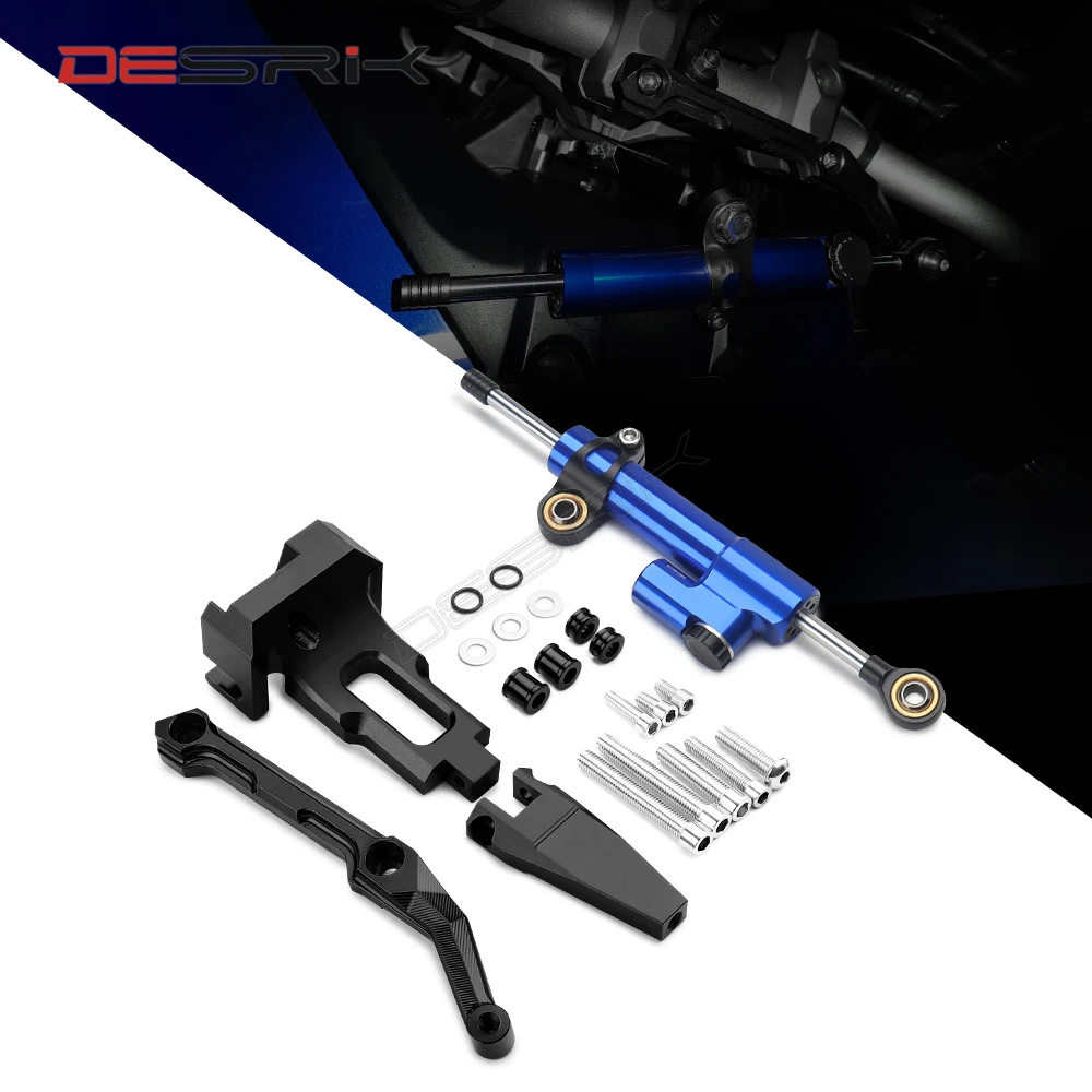 二輪車用ステアリングダンパー取り付けブラケットスタビライザー互換キットヤマハmt-09-mt09トレーサー2014-2015-2016