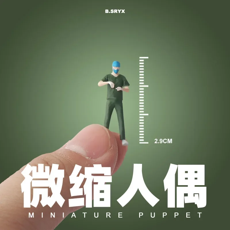 1:64 anime série médico mini boneca figura modelo em miniatura fotografia adereços modelo de cena diy mesa areia paisagismo ornamento presente