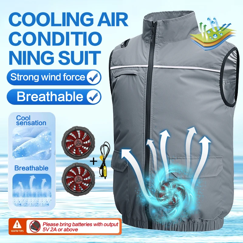 人気のファンベスト-2026-夏用冷却ウェアラブルエアコン服-軽量-アウトドアウォーキング-釣り-通勤-キャンプ用