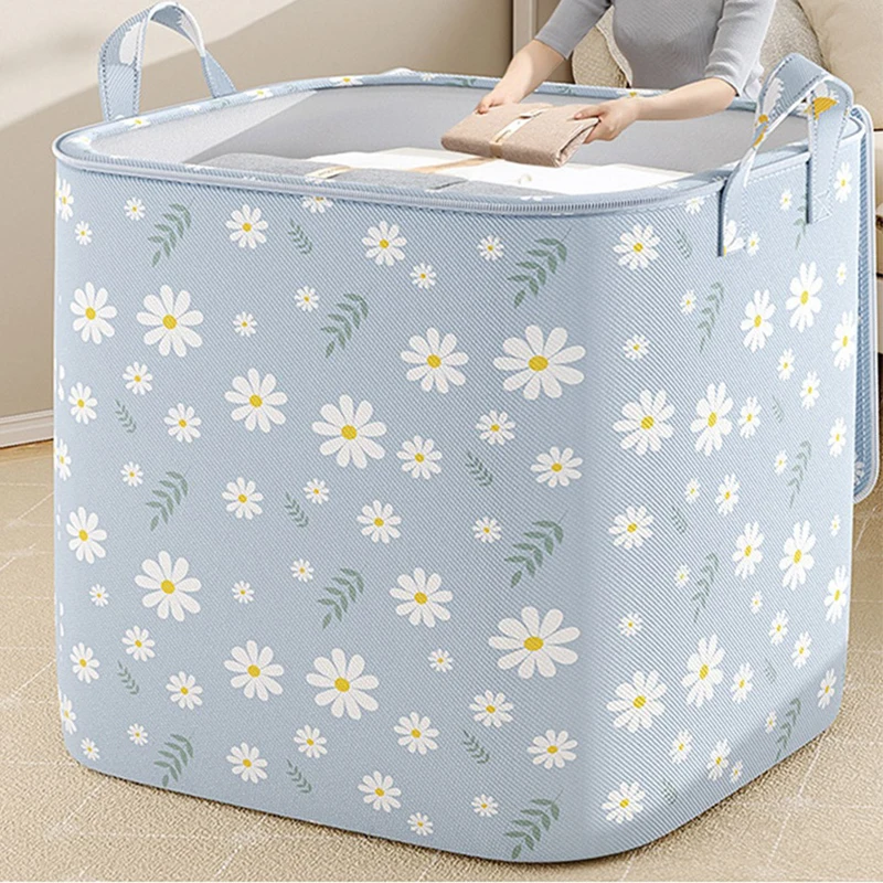 

1pc Large Capacity Storage Bag Folding Quilt Clothes Organizer Wardrobe Dustproof Storage Bag Non-Woven Closet Storage Organizer