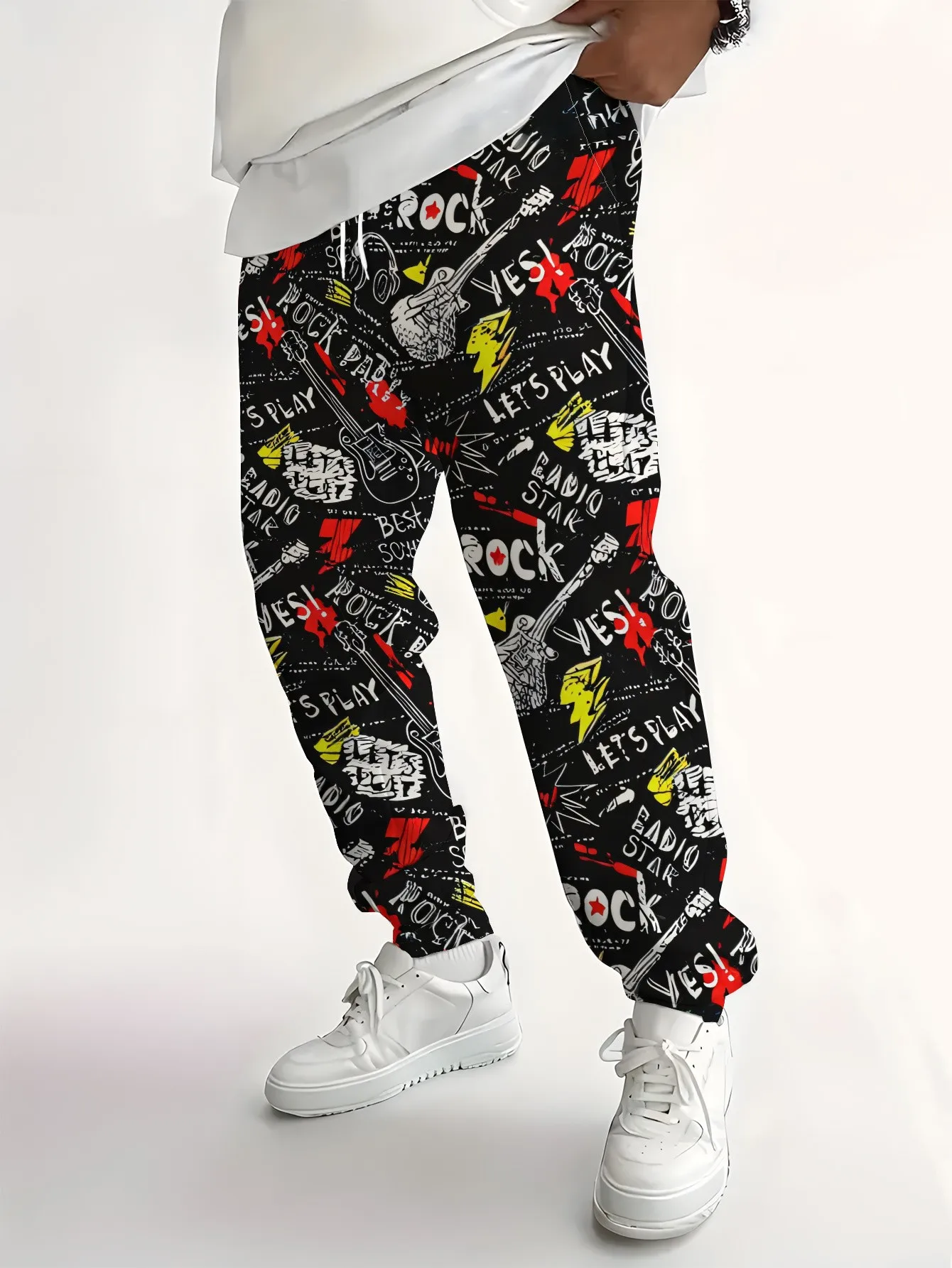 2026 Spring/Summer New Style Street Casual Fashion Comfortable Soft 3D Graffiti Pattern Printed Men's Casual Pants