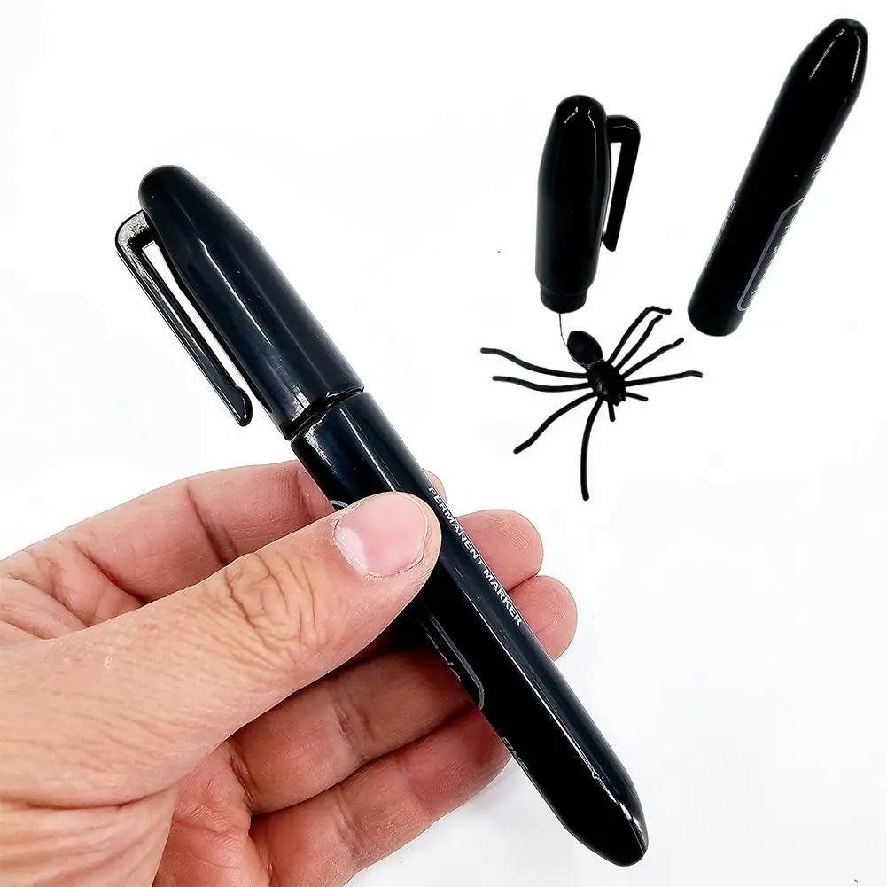 Scare Prank Spider Pen 3D Jumping Spider Magic Gag Gimmicks Easy To Do Magic Tricks Close-up Party Prank Toys Comedy Props