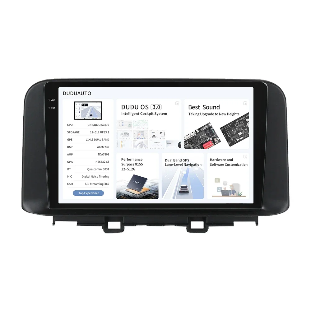 DUDUAUTO Android 13 Car Radio 12G+512G Navigation Multimedia Video Player For Hyundai Encino Kona 2018 2019 2020