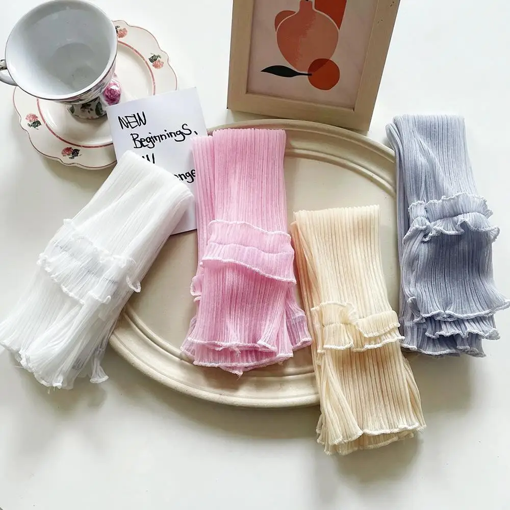 

Уличные велосипедные перчатки, рукава для вождения, солнцезащитные рукава, тонкие кружевные манжеты, сетчатые перчатки, элегантный декор, мягкие чехлы «сделай сам»