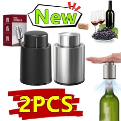 2/1PC Reusable Wine Bottle Stopper with Time Scale Record Real Vacuum Wine Stoppers Wine Preserver Corks Keep Fresh Wine Lovers