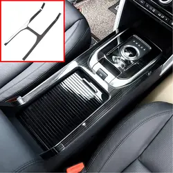 Stainless Steel Black Brushed for Land Rover Discovery Sport 2015---2018 Car Inner Center Console Gear Shift Frame Trim