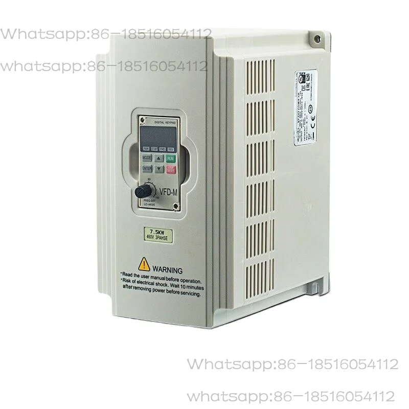 Frequency Converter VFD015M21A220V/380V0.4/2.2/3.7kw Speed Regulation EV8100 Heavy Load 075M43A