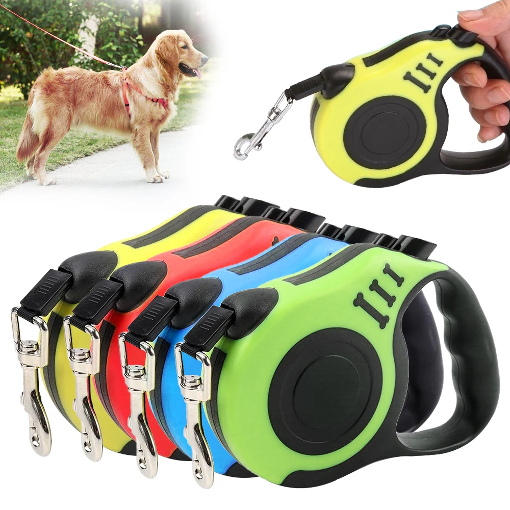 

3m 5m Leashes Durable Automatic Retractable Nylon Cat Lead Extension Puppy Walking Running Lead Roulette For Dogs Accessories