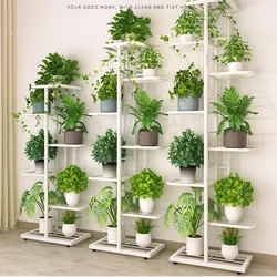 Estante de almacenamiento para balcón, soporte de plantas multicapa de hierro forjado, estante minimalista moderno para macetas de flores, estante de pie para plantas