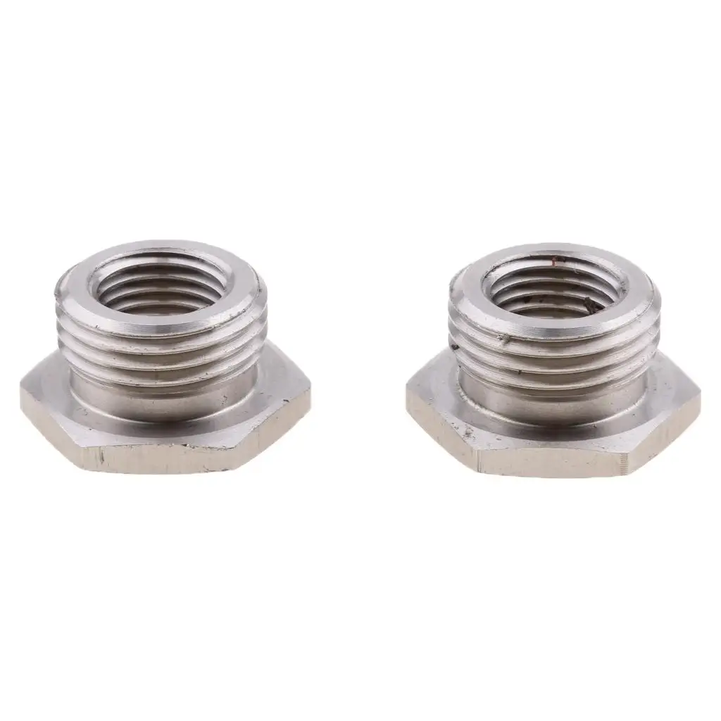 2 Pieces Reduce O2 Sensor Plug Adapter 18mm to 12mm Exhaust Pipe for