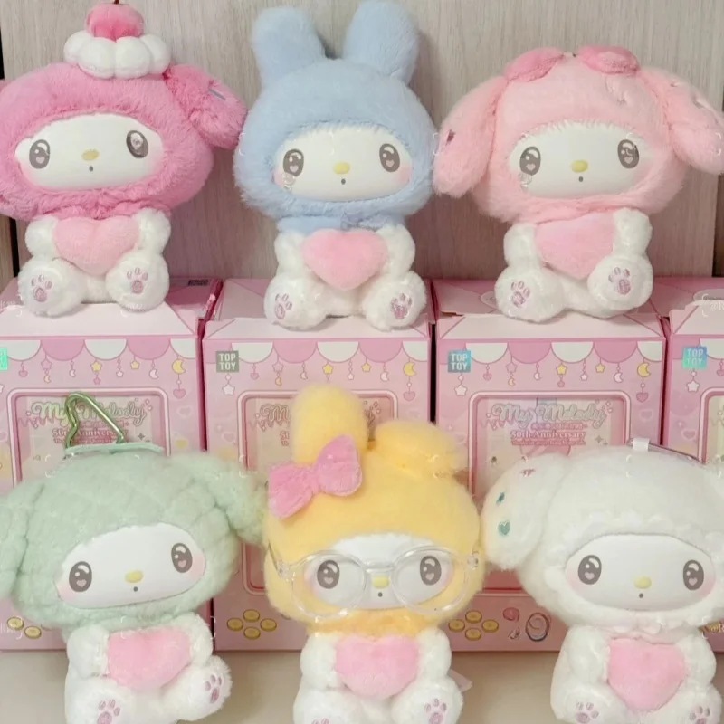 

Новая оригинальная серия «My Melody» 50th Anniversary Creamy Candy, виниловая слепая коробка для лица, Kawaii My Melody, сумка, подвеска, подарочная игрушка, куклы