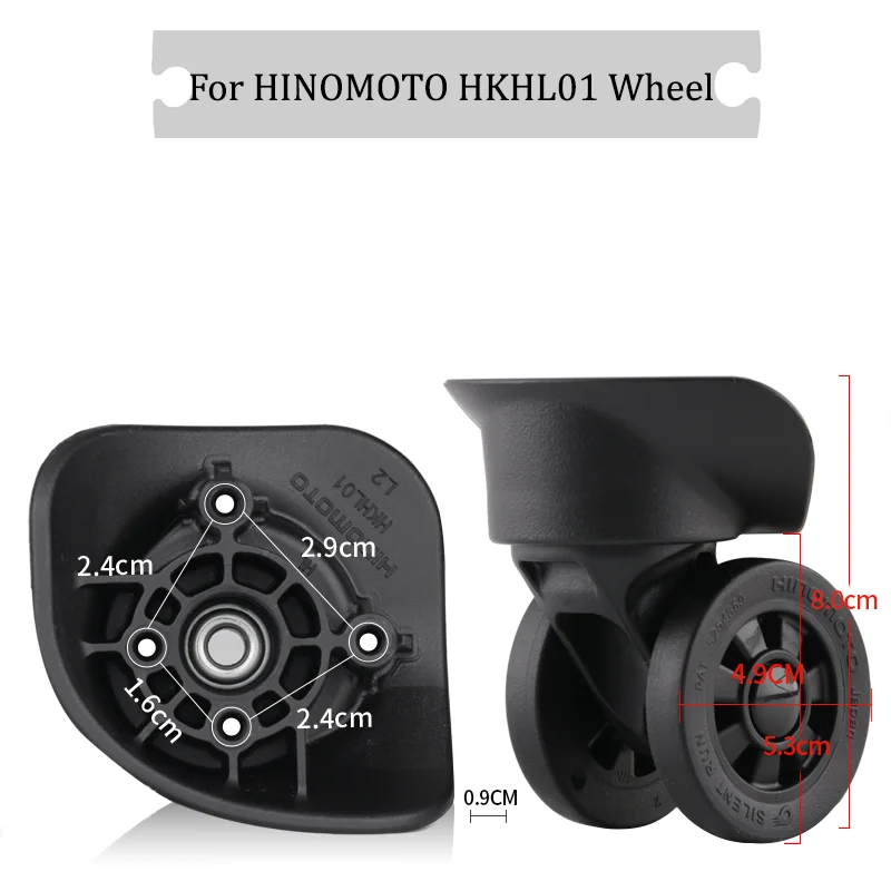 For HINOMOTO HKHL01 Universal Wheel Replacement Suitcase Rotating Silent Smooth Convenient Shock Absorbing Accessories Wheels