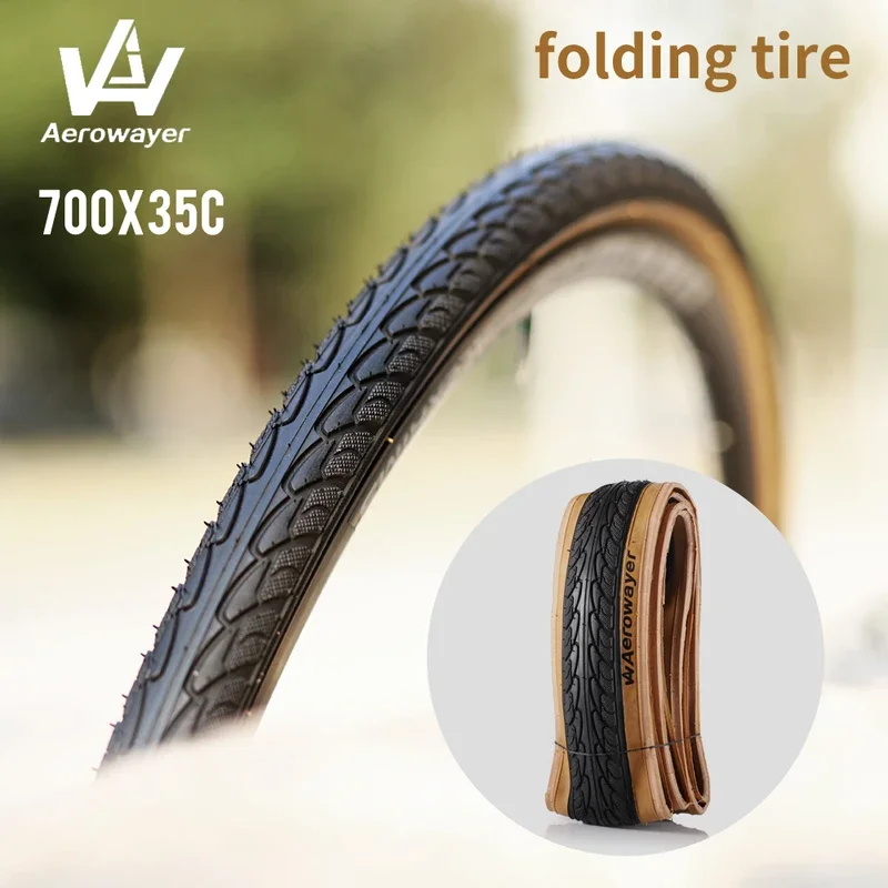 Aerowayer folding tire 700*35C Bicycle Tire 700C Road Bike Tires 60TPI Kevlar stab guard Ultralight 421.5g Cycling Tyres