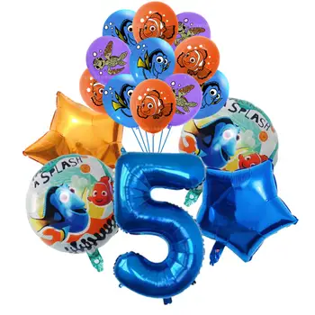 15 ks fóliový balónek s motivem Hledá se Nemo, dětské narozeninové číslo, balónek, párty dekorace, kreslená rybka Dory, hračka, miminko, svatební dekorace 10 nejlepší prodej Narozeninové dekorace Nemo - №9