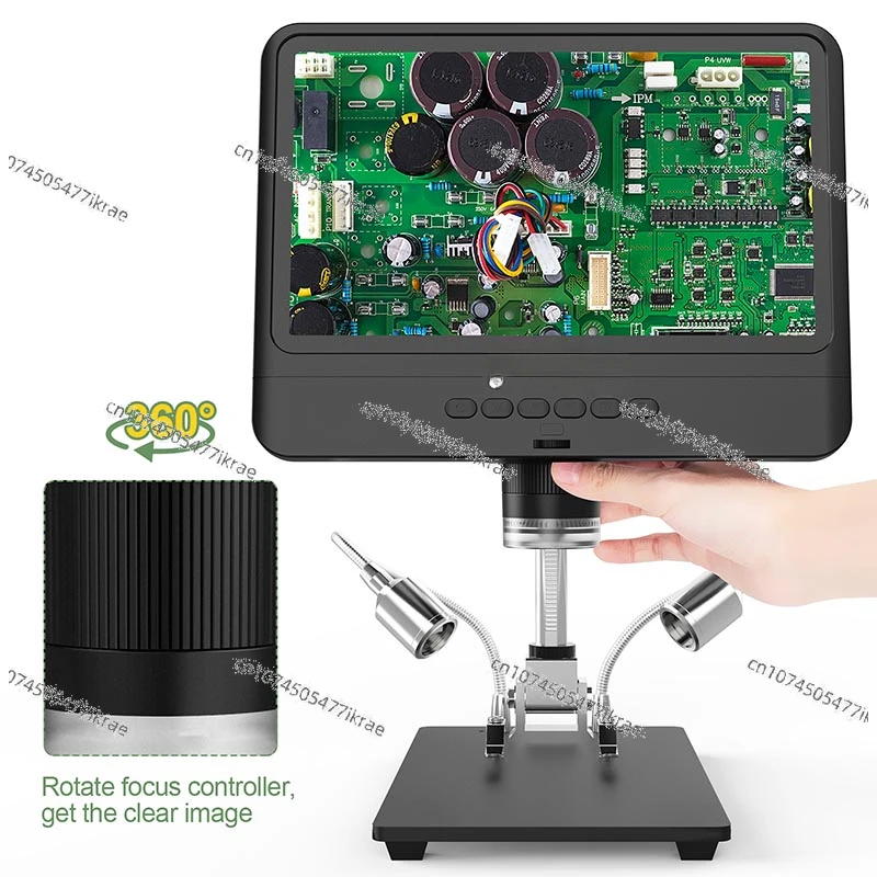 

Hot Microscope AD208 8.5 Inch Adjustable LCD Display for Soldering Digital Microscope Black 1080P Scope Soldering Tool