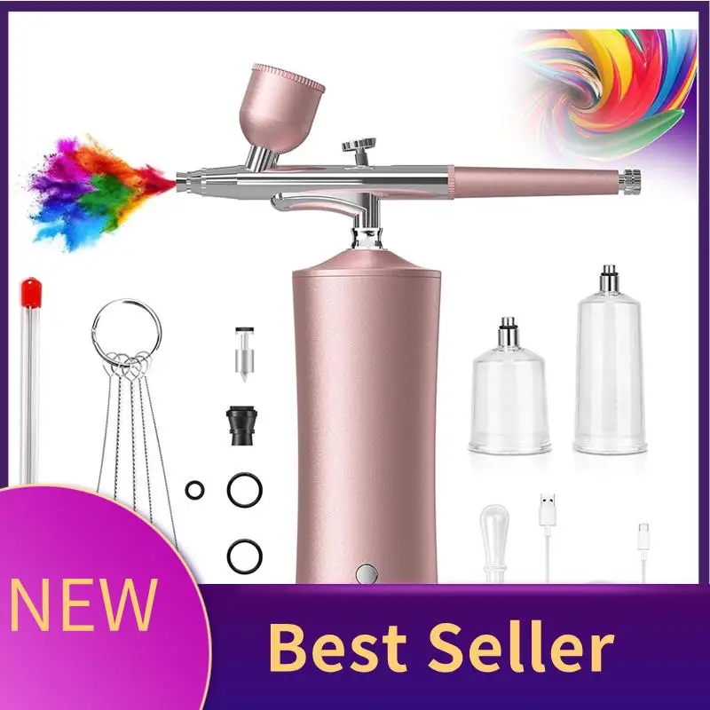 

ABLU-Airbrush Kit With Air Compressor Cordless Airbrush Set For Makeup Model Painting Nail Art Cake Decor Barber