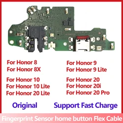 100% Original For Huawei Honor 20 Pro 5A 5X 10 9X 8X Max Play 8C USB Charge Port Jack Dock Connector Charging Board Flex Cable