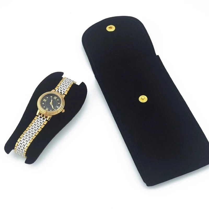 Velvets Watch Travel Pouches Comfortable Storage Organizers Mechanical Watch Protector Suitable for Travel and Daily Use