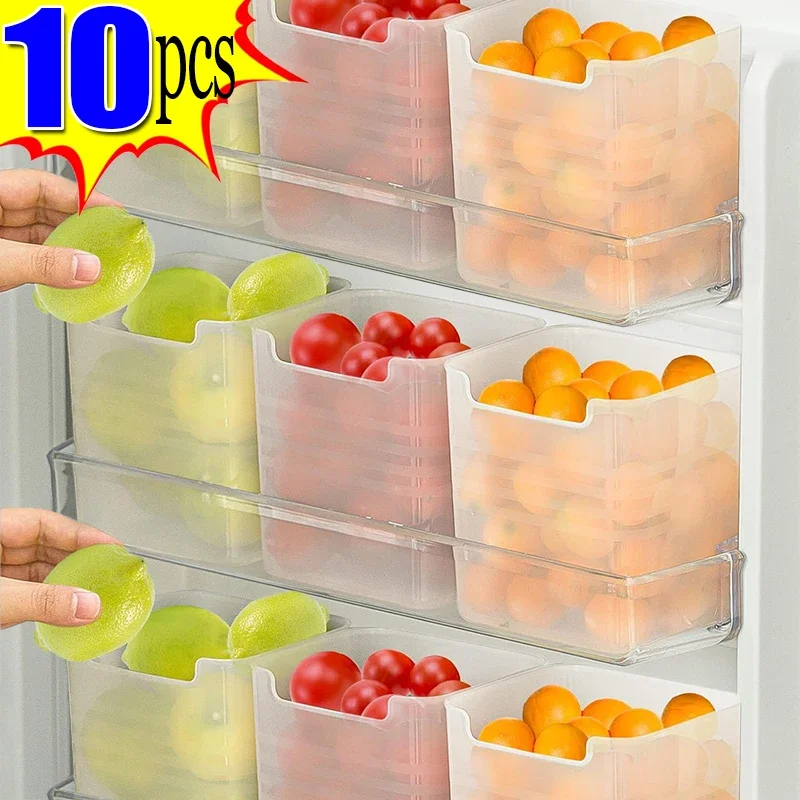 10/1PCS Refrigerator Storage Boxes Fridge Side Door Fruit Vegetable Fresh-keeping Box Container Home Kitchen Organizer Supplies