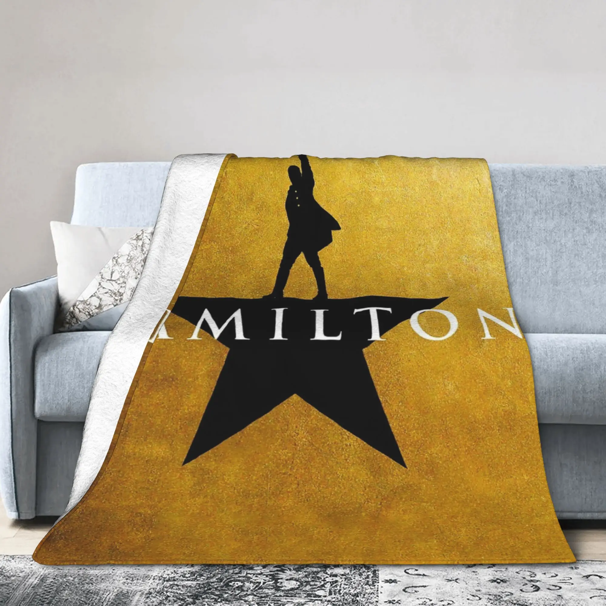 Hamiltons Musical Blanket Flannel Textile Decor  Multi-function Ultra-Soft Throw Blankets for Home Couch Bedspreads