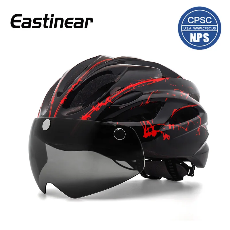 

Cycling Helmet with Goggles Mountain Bike for Man Women LED Light Helmet Sport Helmets Road Bike Helmet for Skateboard Scooter