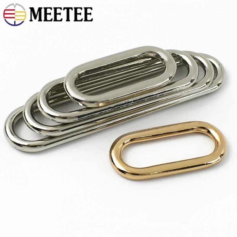 10Pcs 15-60mm Oval Hook O Ring Metal Buckle Bag Strap Connect Rings Carabiner Clip Accessories for Handbag Dog Coller Loop Clasp