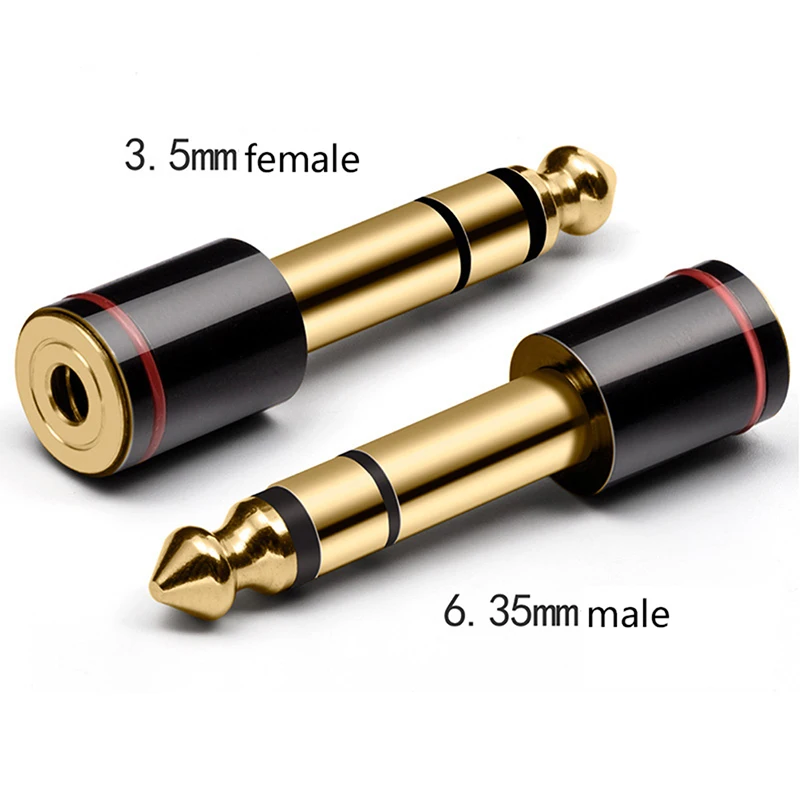 1 Pc Durable 6.35mm 1/4 Male To 3.5mm 1/8 Female Connector Stereo Headphone Adapter Audio Jack Adapter For Aux Cable Headphone