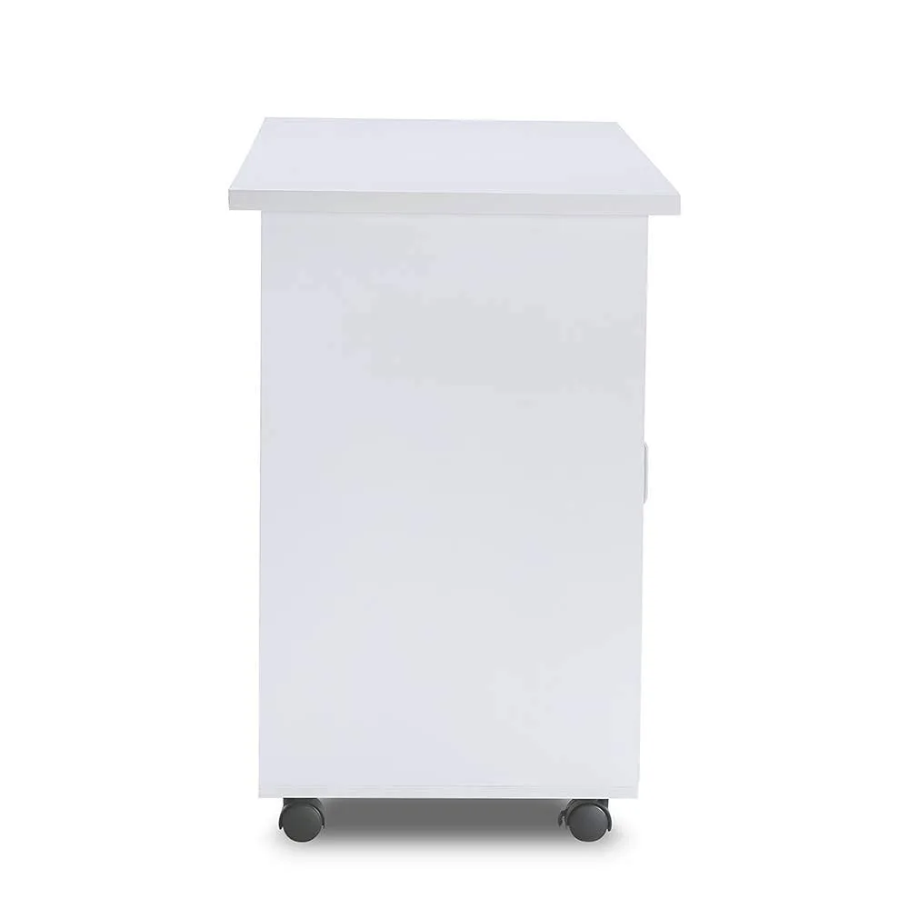 Bureau à ongles de manucure pour technicien, station de table à ongles en bois pour salon de beauté et spa, armoire avec portes de proximité, roues contrôlables, degré acétone