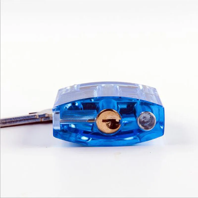 2017 Hot Sale 1Set Transparent Pick Cutaway Visable Inside View Padlock Lock For Locksmith Tools Practice Training Skill