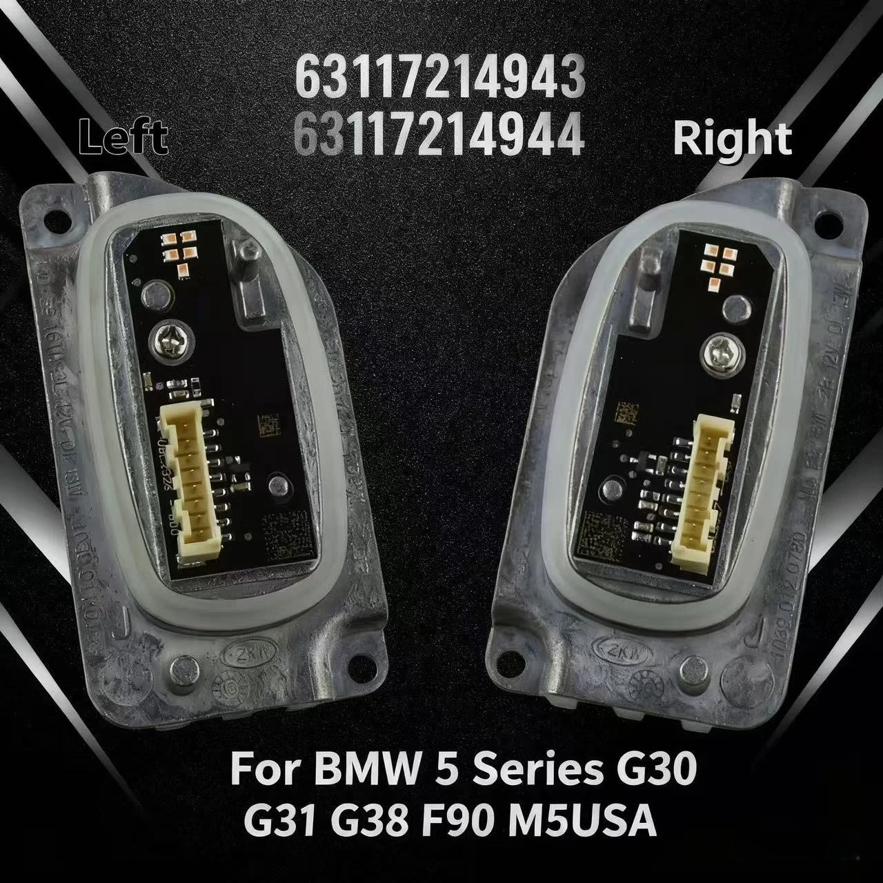 

63117214943 63117214944 LED Angel Eye Module for BMW 5 Series G30 G31 G38 F90 M5 7214941 7214942 USA version High Configuration
