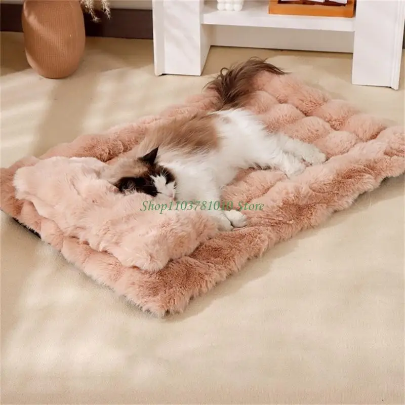 U55D Thick Dog Pad Reversible Thermal Insulation PP Cotton Year Round Comfort Pads Blanket Pet Sleep Cushion