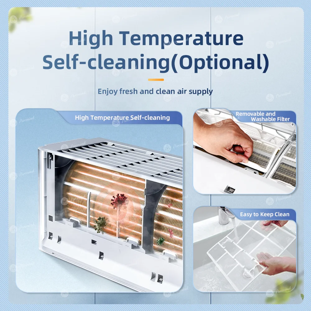 Puremind Smart Air Conditioners 220V 50Hz Variable Frequency Cooling Only Split AC 24000Btu Air Conditioning Inverter Wifi