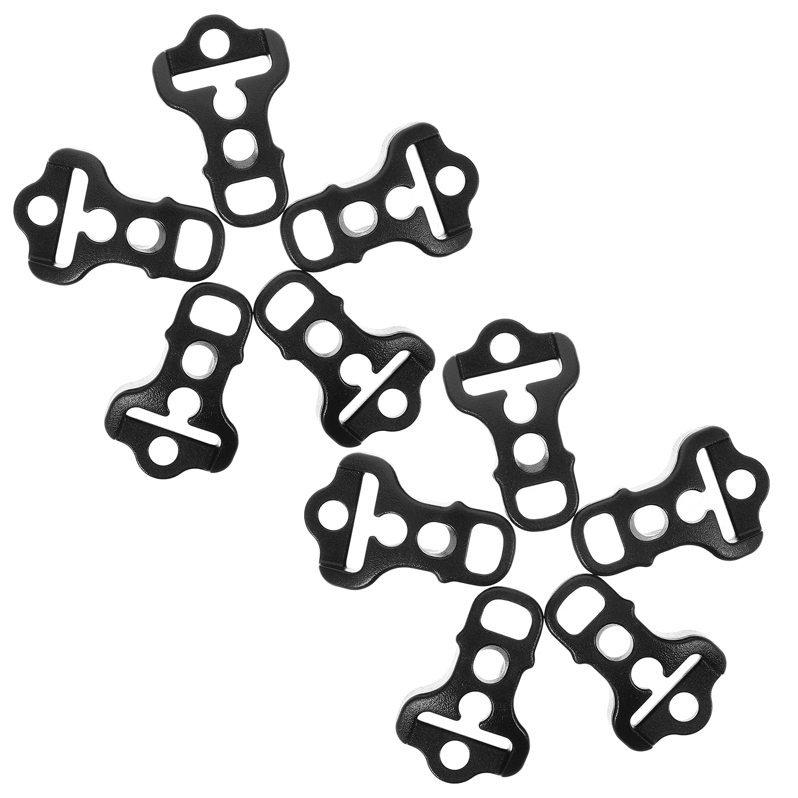 

Plastic Tent Rope Buckles 10pcs Adjustable Fasteners Camping Cord Tighteners Windproof Supplies Accessories