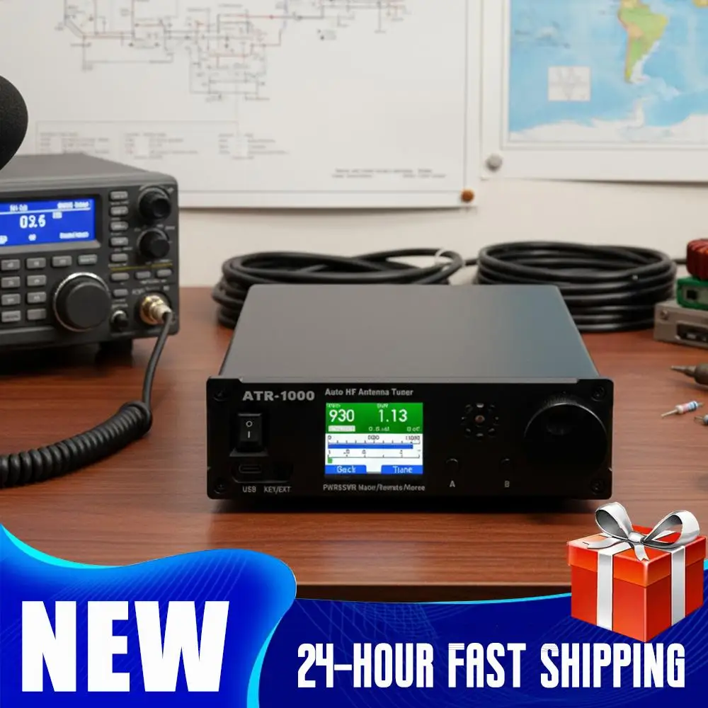 

Для YAESU ICOM AMNVOLT ATR1000 1000 Вт 1,8-30 МГц автоматический антенный тюнер 1,8-дюймовый TFT-экран полнополосный радиоприемник легкий вес