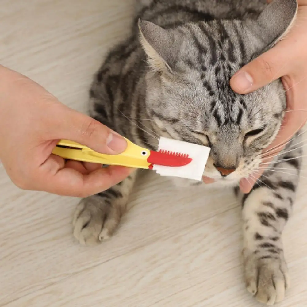 12cmペット用アイケアブラシ、ソフトシリコン製涙焼け除去コーム、犬用アイクリーナーブラシ、涙焼けや目の分泌物除去用グルーミングツール