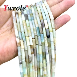 New Cylinder Shape Natural Stone 4x13mm Colorful Amazonite Loose Spacer Beads for Jewelry Making Diy Bracelet Accessories