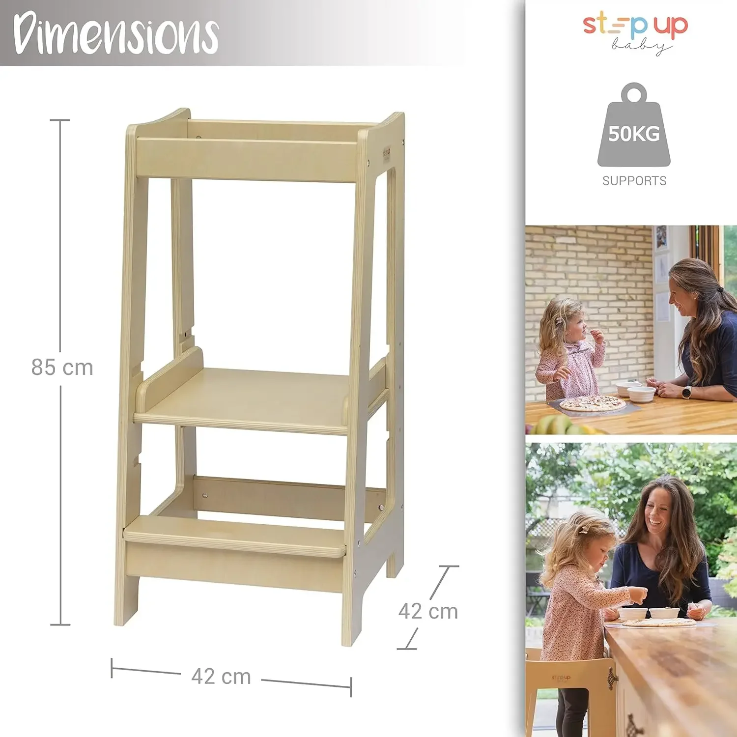 Toddler Tower | Inspired | Toddler Kitchen Stool Helper , Kids Kitchen Step Stool ,Toddler Standing Tower