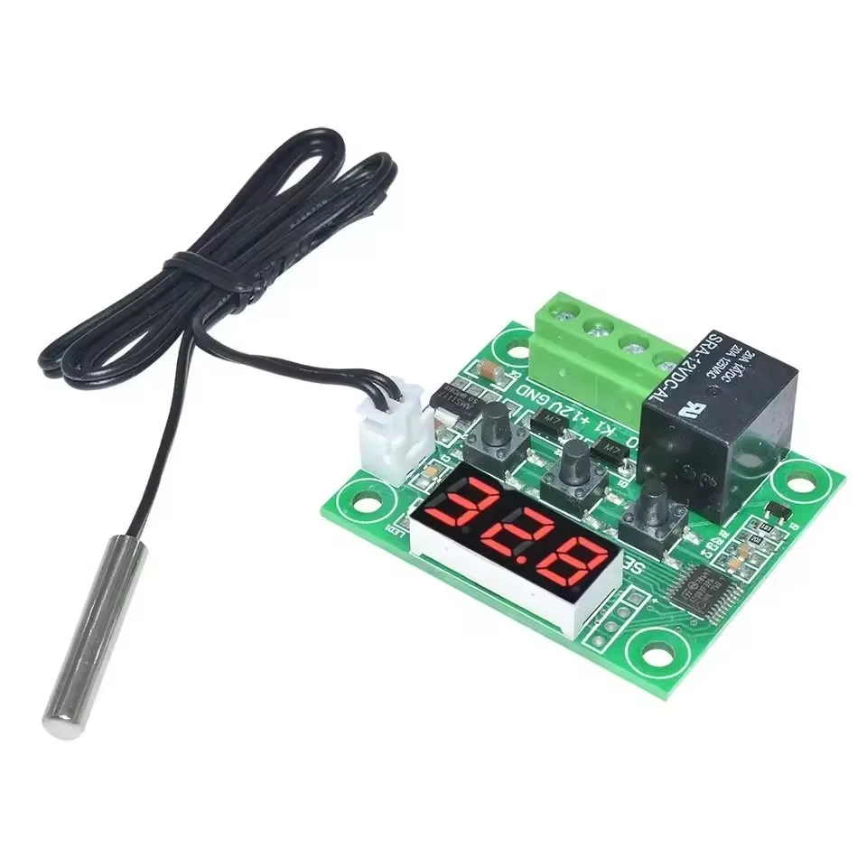 DC 12V Digital Thermostat - Heating/Cooling W1209 Temperature Control Switch with Enclosure for Incubators/Refrigeration