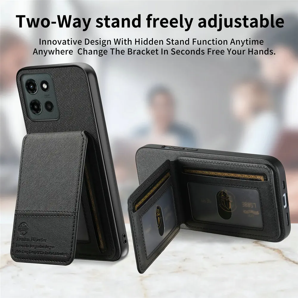 Luxus Fall für Motorola Moto G56 G66J G96 G85 G75 G35 G15 Power G54 G24 G14 G04 G05 G04S G13 G23 G84 5G RFID Karte Leder Abdeckung