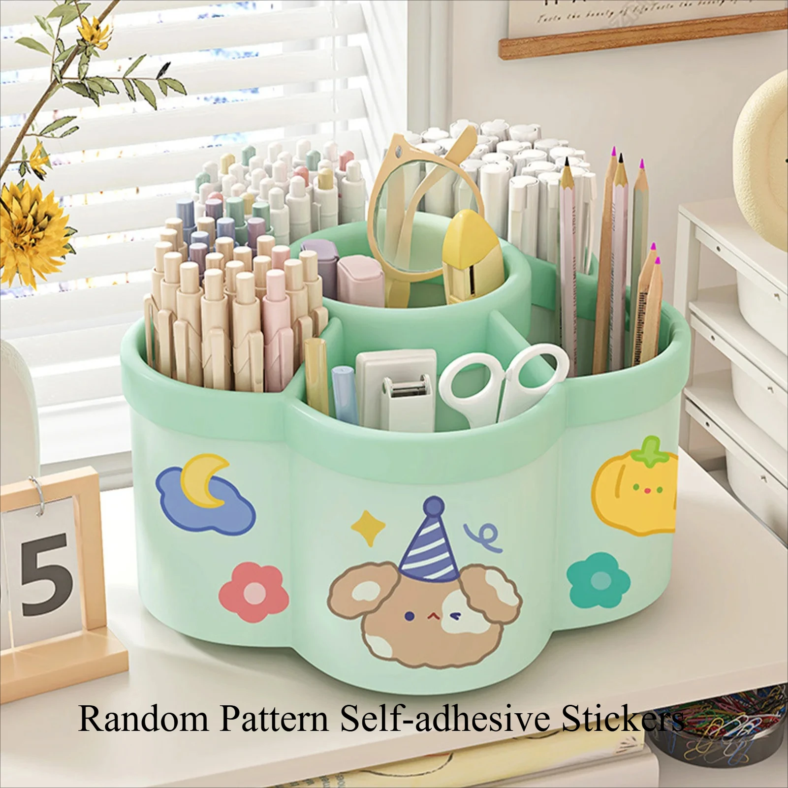 

Вращающийся на 360 градусов органайзер для ручек большой вместимости ° Коробка для хранения канцелярских принадлежностей, косметических кистей, школьных и офисных принадлежностей