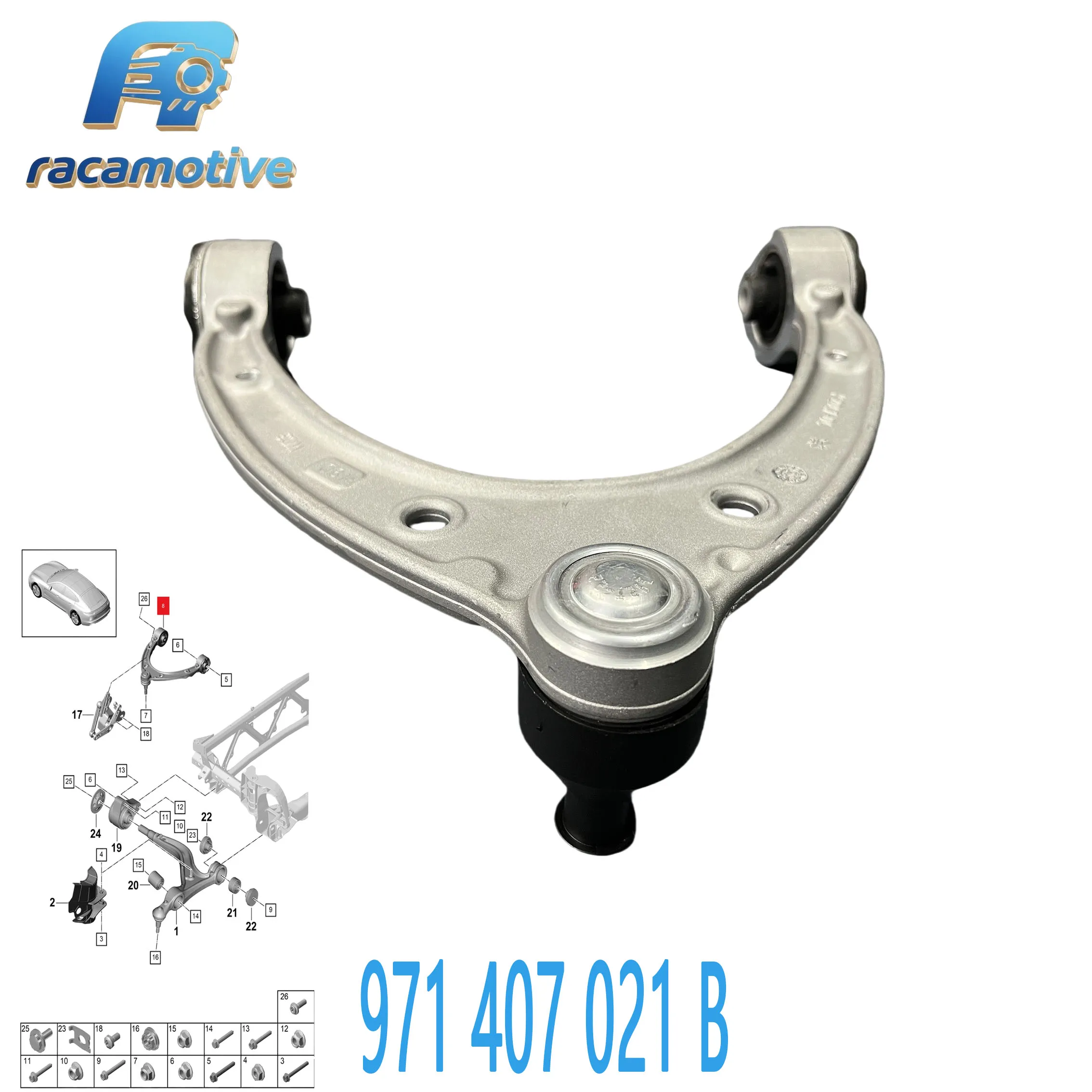 971407021B For Porsche Panamera Sport Turismo 971 Bentley continent Convertible GT Front Upper Control Arm971407021D 971407021C