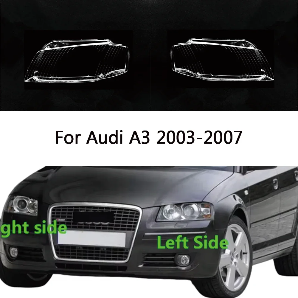 

HTTCY For Audi A3 2003 2004 2005 2006 2007 Car Headlights Lens Cover Headlamp Glass Lamp Shell Replace Original Lampshade