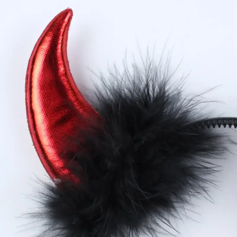 Adult Children Halloween Devil Headband Cosplay Costume Fancy Party Glitter