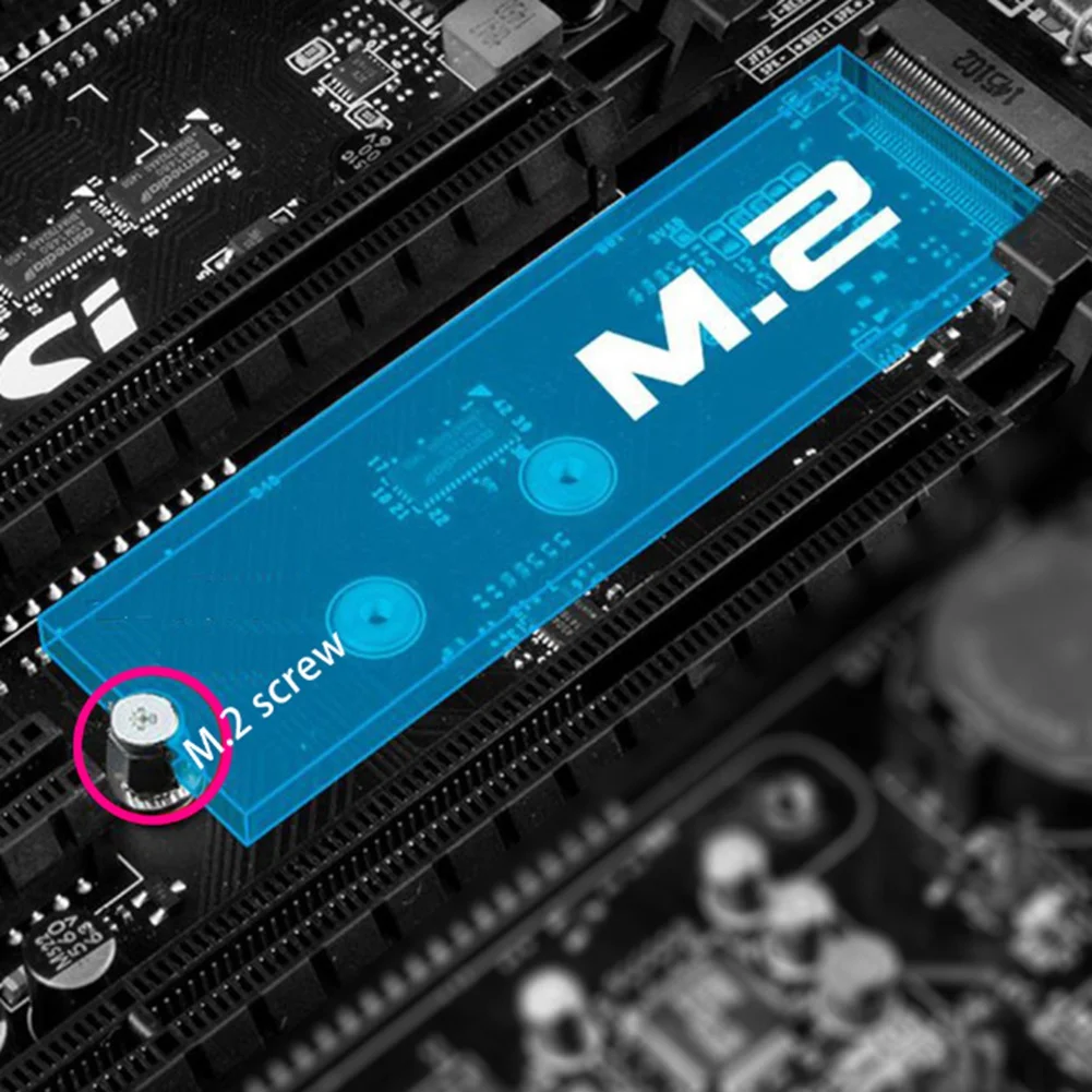 A40I 1Set M.2 SSD Screw Kit NGFF NVME SSD Standoff Mounting M.2 NGFF/NVMe Screw Set Stand Off Screw Hex Nut for A- M.2 SSD