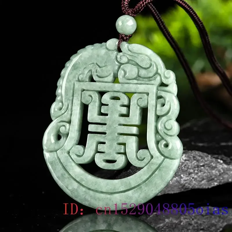 Burmesische Jadeit Drachen Anhänger natürlichen Charme Vintage Accessoires geschnitzt echte Geschenk Edelsteine grüne Jade Halskette Energie Schmuck