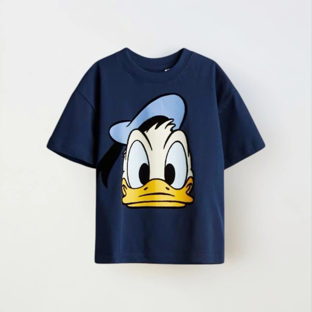 

Disney Children Tshirt Casual Cartoon Printed Summer New Trend Top Short-sleeved T-shirt For Boys And Girls Loose Casual Costume