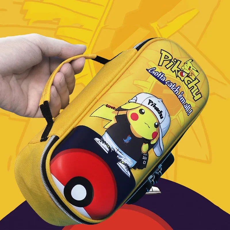 Pokemon Pikachu 3D Three-Dimensional Password Lock Pencil Case Large Capacity Multi-Layer Zipper Stationery Box Boy Girl Gift