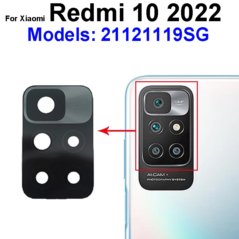 Vetro Posteriore E Cornice Fotocamera Per Xiaomi Redmi 10 E Redmi 10 Prime - 5