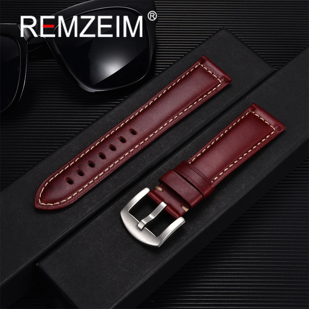Vintage Echtes Leder Armband 20mm 22mm Universal Ersatz Männer Frauen Öl Wachs Verfärbung Straps Uhr Zubehör